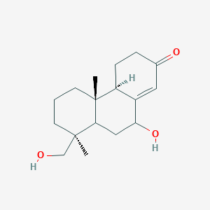molecular formula C17H26O3 B1151982 (4aR,4bS,8S)-10-hydroxy-8-(hydroxymethyl)-4b,8-dimethyl-4,4a,5,6,7,8a,9,10-octahydro-3H-phenanthren-2-one CAS No. 262355-96-4