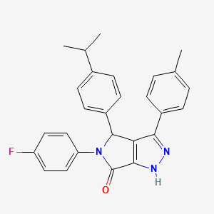 5-(4-fluorophenyl)-3-(4-methylphenyl)-4-[4-(propan-2-yl)phenyl]-4,5-dihydropyrrolo[3,4-c]pyrazol-6(1H)-one