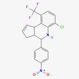 6-chloro-4-(4-nitrophenyl)-9-(trifluoromethyl)-3a,4,5,9b-tetrahydro-3H-cyclopenta[c]quinoline