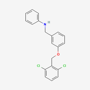 N-{3-[(2,6-dichlorobenzyl)oxy]benzyl}aniline