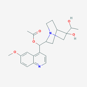 molecular formula C₂₂H₂₈N₂O₅ B1151993 9-Acetyl-3,10-dihydroxy Hydroquinine 