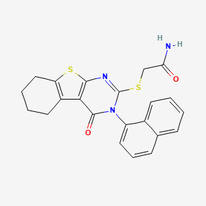 2-{[3-(1-Naphthyl)-4-oxo-3,4,5,6,7,8-hexahydro[1]benzothieno[2,3-d]pyrimidin-2-yl]sulfanyl}acetamide