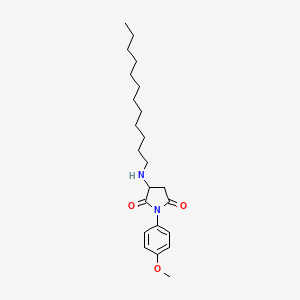 molecular formula C23H36N2O3 B11519998 3-(Dodecylamino)-1-(4-methoxyphenyl)pyrrolidine-2,5-dione 