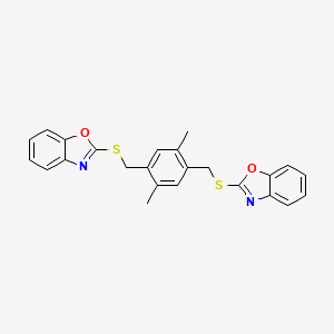 2-[({4-[(1,3-Benzoxazol-2-ylsulfanyl)methyl]-2,5-dimethylphenyl}methyl)sulfanyl]-1,3-benzoxazole