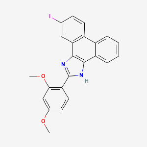 molecular formula C23H17IN2O2 B11520008 2-(2,4-dimethoxyphenyl)-5-iodo-1H-phenanthro[9,10-d]imidazole 