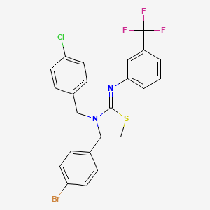 N-[(2Z)-4-(4-bromophenyl)-3-(4-chlorobenzyl)-1,3-thiazol-2(3H)-ylidene]-3-(trifluoromethyl)aniline