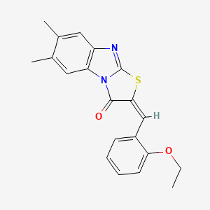 (2E)-2-(2-ethoxybenzylidene)-6,7-dimethyl[1,3]thiazolo[3,2-a]benzimidazol-3(2H)-one