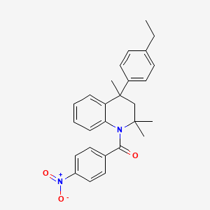 [4-(4-ethylphenyl)-2,2,4-trimethyl-3,4-dihydroquinolin-1(2H)-yl](4-nitrophenyl)methanone