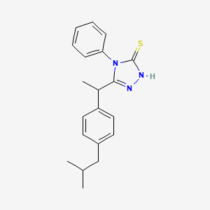 5-{1-[4-(2-methylpropyl)phenyl]ethyl}-4-phenyl-4H-1,2,4-triazole-3-thiol