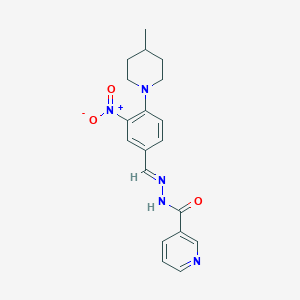 N'-[(E)-[4-(4-Methylpiperidin-1-YL)-3-nitrophenyl]methylidene]pyridine-3-carbohydrazide