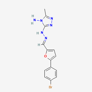 3-[(2E)-2-{[5-(4-bromophenyl)furan-2-yl]methylidene}hydrazinyl]-5-methyl-4H-1,2,4-triazol-4-amine