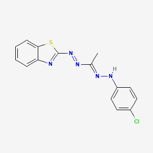 2-[(2E)-2-{1-[(E)-(4-chlorophenyl)diazenyl]ethylidene}hydrazinyl]-1,3-benzothiazole