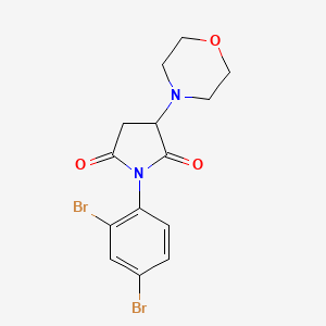 1-(2,4-Dibromophenyl)-3-(morpholin-4-yl)pyrrolidine-2,5-dione