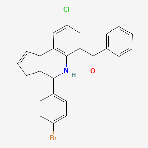 [4-(4-bromophenyl)-8-chloro-3a,4,5,9b-tetrahydro-3H-cyclopenta[c]quinolin-6-yl](phenyl)methanone