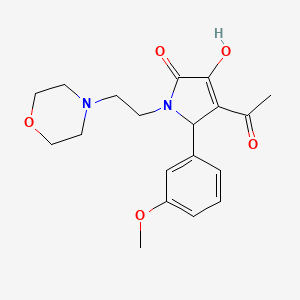 Pyrrol-2(5H)-one, 4-acetyl-3-hydroxy-5-(3-methoxyphenyl)-1-[2-(4-morpholyl)ethyl]-