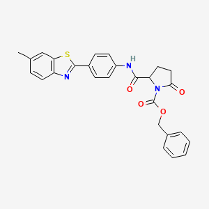 Benzyl 2-{[4-(6-methyl-1,3-benzothiazol-2-yl)phenyl]carbamoyl}-5-oxopyrrolidine-1-carboxylate