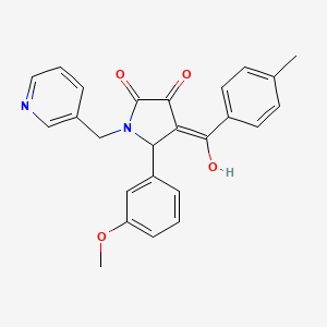 3-hydroxy-5-(3-methoxyphenyl)-4-[(4-methylphenyl)carbonyl]-1-(pyridin-3-ylmethyl)-1,5-dihydro-2H-pyrrol-2-one