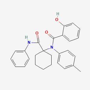 2-hydroxy-N-(4-methylphenyl)-N-[1-(phenylcarbamoyl)cyclohexyl]benzamide