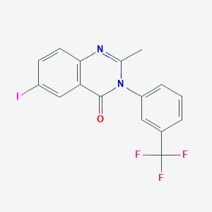 6-iodo-2-methyl-3-[3-(trifluoromethyl)phenyl]quinazolin-4(3H)-one