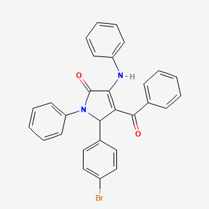 5-(4-bromophenyl)-1-phenyl-3-(phenylamino)-4-(phenylcarbonyl)-1,5-dihydro-2H-pyrrol-2-one