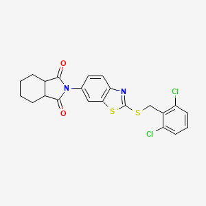 2-{2-[(2,6-dichlorobenzyl)sulfanyl]-1,3-benzothiazol-6-yl}hexahydro-1H-isoindole-1,3(2H)-dione