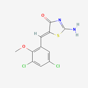 (5Z)-5-(3,5-dichloro-2-methoxybenzylidene)-2-imino-1,3-thiazolidin-4-one