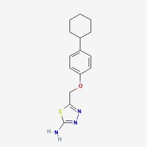 5-[(4-Cyclohexylphenoxy)methyl]-1,3,4-thiadiazol-2-amine