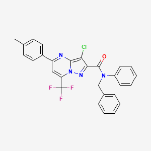 N-benzyl-3-chloro-5-(4-methylphenyl)-N-phenyl-7-(trifluoromethyl)pyrazolo[1,5-a]pyrimidine-2-carboxamide