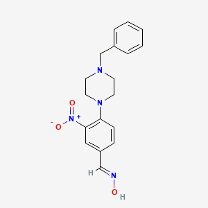 molecular formula C18H20N4O3 B11520385 (E)-1-[4-(4-benzylpiperazin-1-yl)-3-nitrophenyl]-N-hydroxymethanimine 