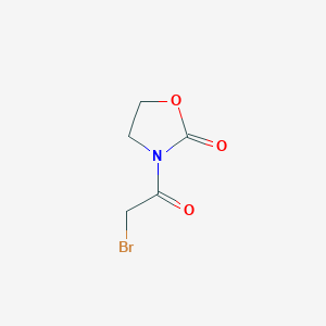 molecular formula C5H6BrNO3 B115204 2-Oxazolidinone, 3-(bromoacetyl)- CAS No. 141353-28-8