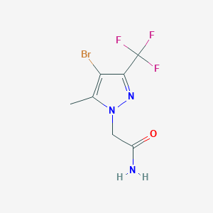 2-[4-bromo-5-methyl-3-(trifluoromethyl)-1H-pyrazol-1-yl]acetamide