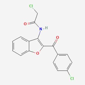 2-Chloro-N-[2-(4-chlorobenzoyl)-1-benzofuran-3-yl]acetamide