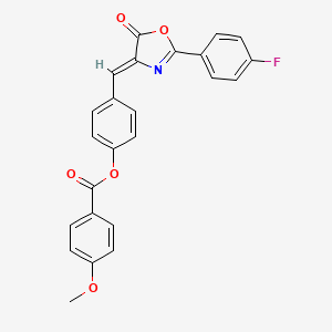 4-{(Z)-[2-(4-fluorophenyl)-5-oxo-1,3-oxazol-4(5H)-ylidene]methyl}phenyl 4-methoxybenzoate