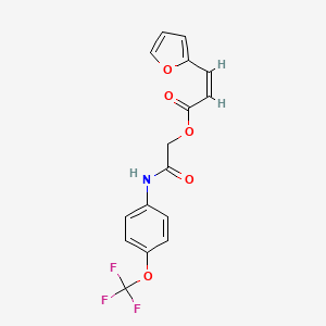 2-oxo-2-{[4-(trifluoromethoxy)phenyl]amino}ethyl (2Z)-3-(furan-2-yl)prop-2-enoate