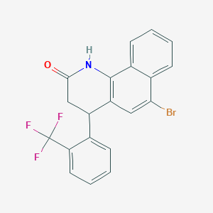 6-bromo-4-[2-(trifluoromethyl)phenyl]-3,4-dihydrobenzo[h]quinolin-2(1H)-one