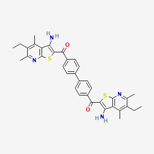 Biphenyl-4,4'-diylbis[(3-amino-5-ethyl-4,6-dimethylthieno[2,3-b]pyridin-2-yl)methanone]