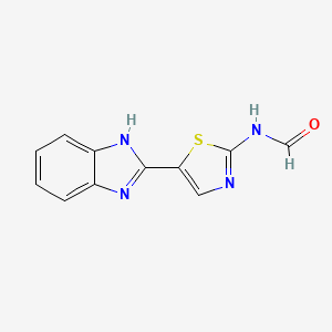 N-[5-(1H-benzimidazol-2-yl)-1,3-thiazol-2-yl]formamide