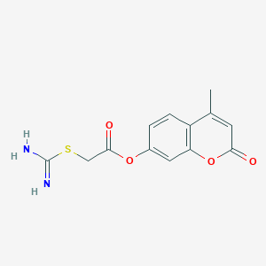 molecular formula C13H12N2O4S B11520478 4-methyl-2-oxo-2H-chromen-7-yl (carbamimidoylsulfanyl)acetate 