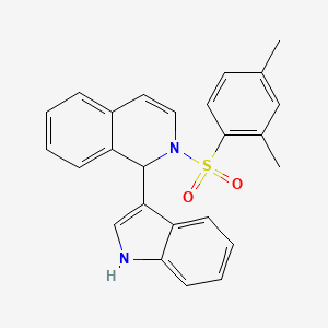 molecular formula C25H22N2O2S B11520479 2-[(2,4-dimethylphenyl)sulfonyl]-1-(1H-indol-3-yl)-1,2-dihydroisoquinoline 