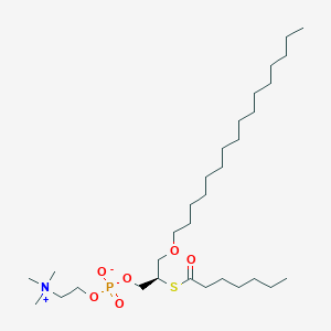 molecular formula C31H64NO6PS B1152048 1-O-十六烷基-2-脱氧-2-硫代-R-(庚酰基)-sn-甘油-3-磷酸胆碱 