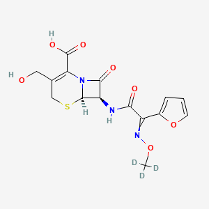 (6R,7R)-7-[[2-(furan-2-yl)-2-(trideuteriomethoxyimino)acetyl]amino]-3-(hydroxymethyl)-8-oxo-5-thia-1-azabicyclo[4.2.0]oct-2-ene-2-carboxylic acid