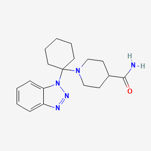 1-[1-(1H-benzotriazol-1-yl)cyclohexyl]piperidine-4-carboxamide