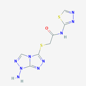 2-({1-Amino-1H-[1,2,4]triazolo[3,4-C][1,2,4]triazol-5-YL}sulfanyl)-N-(1,3,4-thiadiazol-2-YL)acetamide