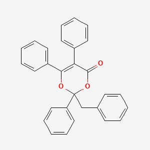 molecular formula C29H22O3 B11520545 2-benzyl-2,5,6-triphenyl-4H-1,3-dioxin-4-one 