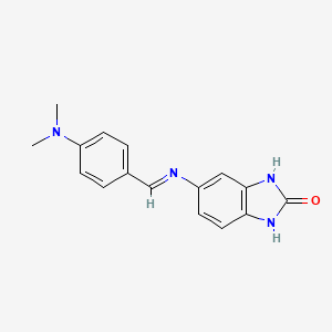 5-({(E)-[4-(dimethylamino)phenyl]methylidene}amino)-1,3-dihydro-2H-benzimidazol-2-one