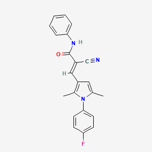 (2E)-2-cyano-3-[1-(4-fluorophenyl)-2,5-dimethyl-1H-pyrrol-3-yl]-N-phenylprop-2-enamide