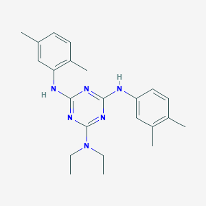 N~4~-(2,5-dimethylphenyl)-N~6~-(3,4-dimethylphenyl)-N~2~,N~2~-diethyl-1,3,5-triazine-2,4,6-triamine