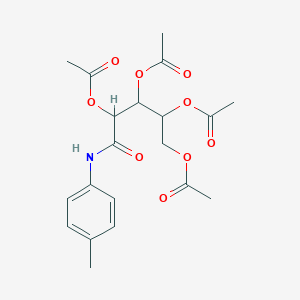 molecular formula C20H25NO9 B11520633 [2,3,4-triacetyloxy-5-(4-methylanilino)-5-oxopentyl] acetate 