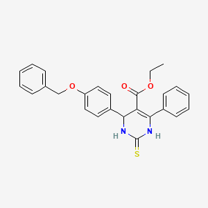 Ethyl 4-[4-(benzyloxy)phenyl]-6-phenyl-2-thioxo-1,2,3,4-tetrahydropyrimidine-5-carboxylate