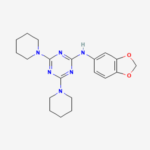 N-(1,3-benzodioxol-5-yl)-4,6-di(piperidin-1-yl)-1,3,5-triazin-2-amine